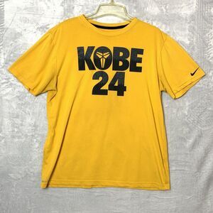 Nike Dri-Fit Kobe Bryant #24 Mamba Logo Mens Tee Large Yellow Black